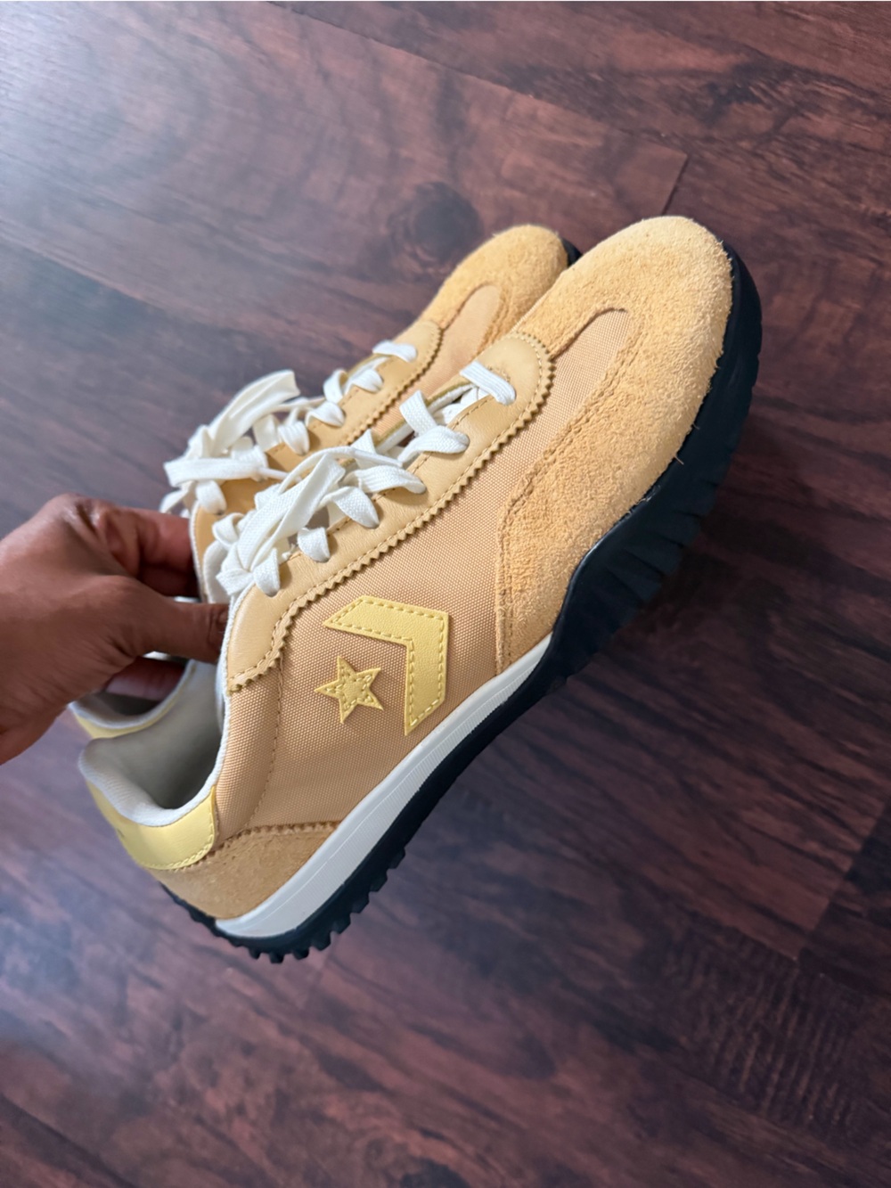 Converse Yellow Suede & Canvas Runner Sneakers
